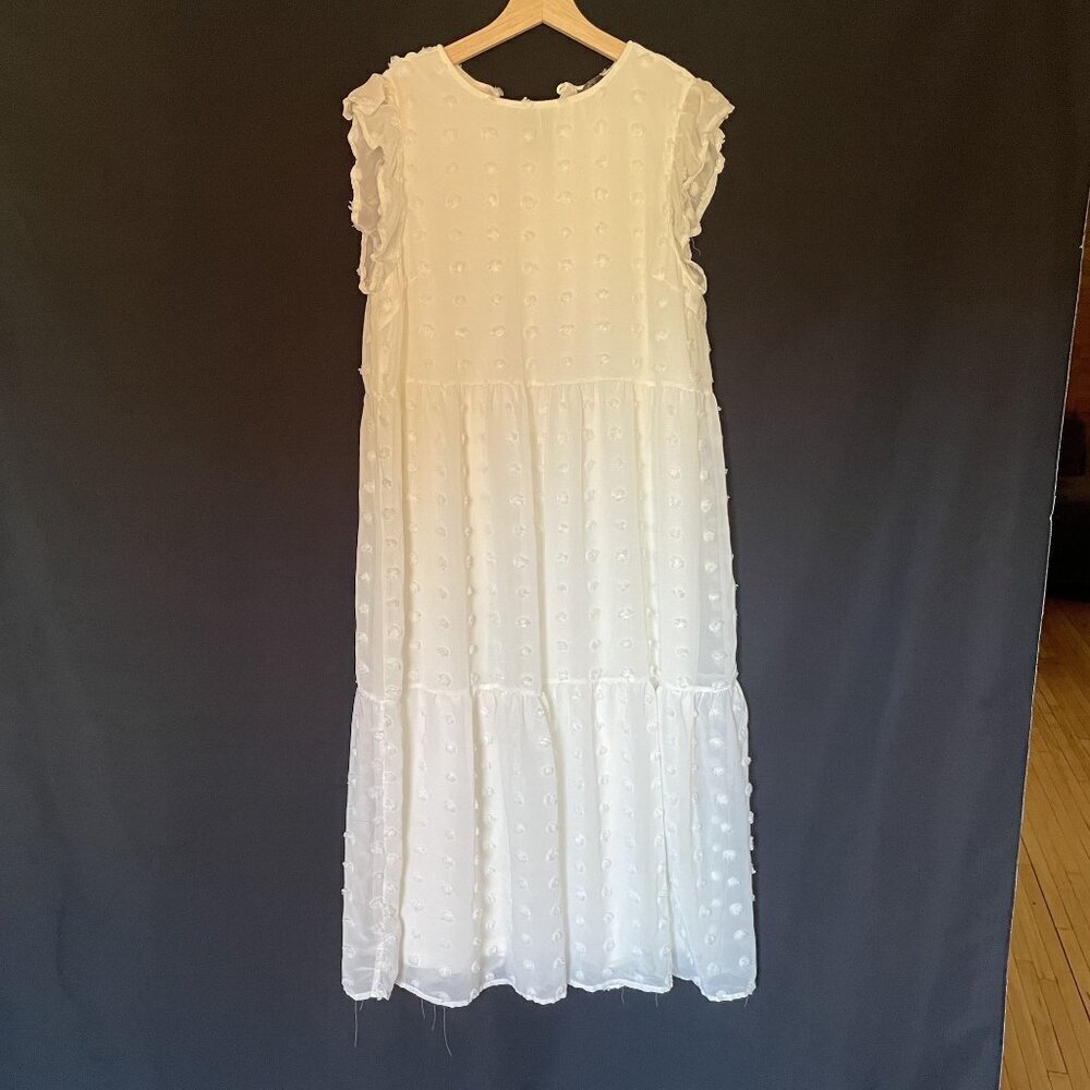 Love X Design White Sleeveless Maxi Dress Medium women's bridal shower prairie